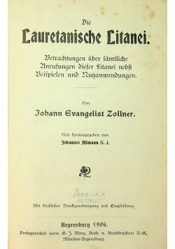 Die Lauretanischr litanei 1906 r
