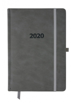 Kalendarz 2020 A5 książkowy dzienny Lux szary