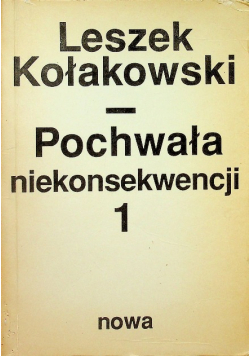 Pochwała niekonsekwencji 1 II obieg
