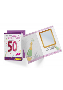 Karnet B6 DK-488 Urodziny 50 lusterko
