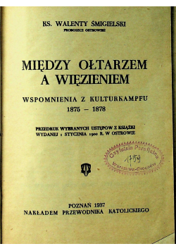 Między ołtarzem a więzieniem 1937 r