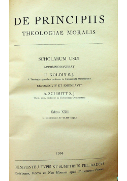 De principiis theologiae moralis 1934r