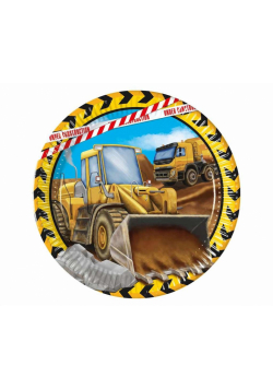 Talerzyki papierowe Construction 23cm 8szt