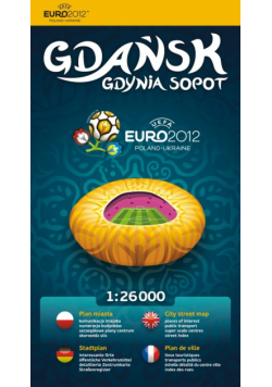 Gdańsk Gdynia Sopot 1:26 000 Euro 2012 papierowy plan miasta