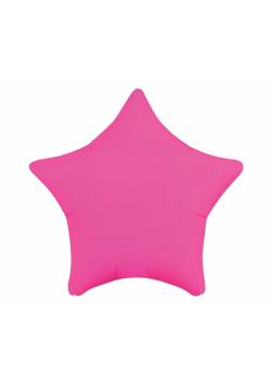 Balon foliowy Gwiazda fluor różowy 46cm