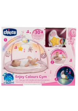 Mata dla niemowlaka 3w1 Enjoy Colors Gym różowa