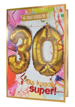 Karnet QBL-005 Urodziny 30 + balony