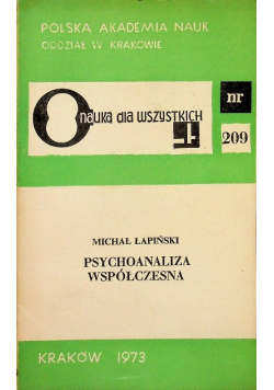 Psychoanaliza współczesna
