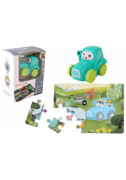 Auto puzzle Przygoda drogowa traktor