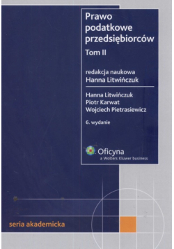 Prawo podatkowe przedsiębiorców, tom 2