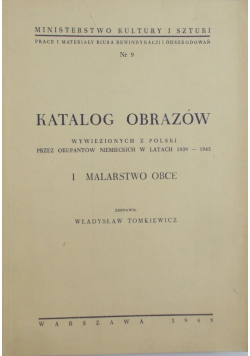 Katalog Obrazów I Malarstwo Obce 1949 r.