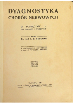 Dyagnostyka chorób nerwowych 1910 r.