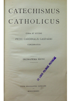Catechismus Catholicus 1933 r.