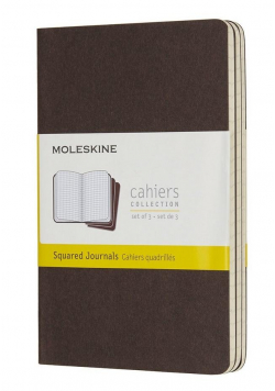 Zestaw 3 zeszytów Cahier Journals 9x14 kratka