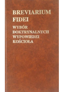 Breviarium fidei Wybór doktrynalnych wypowiedzi kościoła