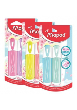 Zakreślacz Fluo pastel 2 kolory MIX MAPED