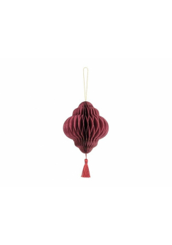 Bombka papierowa honeycomb Latarnia bordo 13,2x15