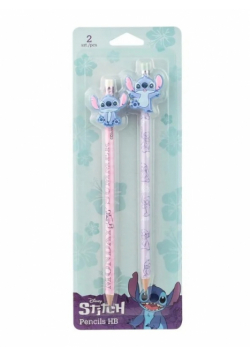 Ołówki z gumową nakładką Disney Fashion Stitch wzór 3 blister 2 szt.