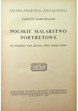 Polskie Malarstwo Portretowe 1948 r.