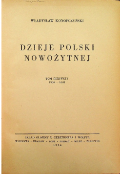 Dzieje Polski Nowożytnej Tom 1 1936 r.