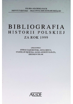Bibliografia historii polskiej za rok 1999