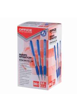 Paczka długopis automatyczny Office Products niebieski 50 sztuk