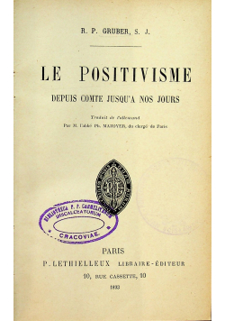 Le positivisme 1893r