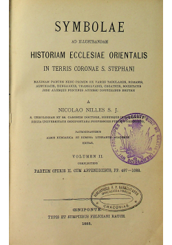 Symbolae ad illustrandam historiam ecclesiae orientalis volumen II1885 r