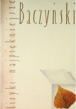 Liryki najpiękniejsze Baczyński