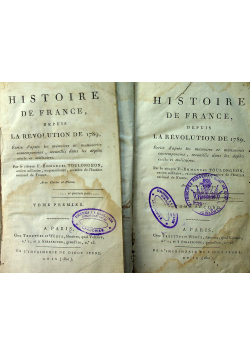 Histoire de france depuis la revolution de 1789 r 2 tomy  1801 r