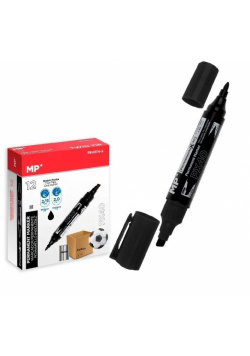 Marker dwustronny perman. czarny 2,0/5,0mm (12szt)