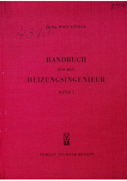 Handbuch fur den heizungsingenieur tom I
