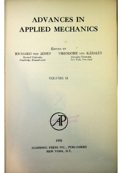 Advances in Applied Mechanics Volume II