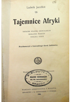 Tajemnice Afryki 1906 r.