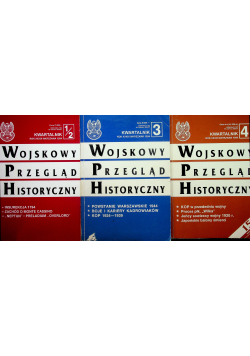 Wojskowy przegląd historyczny 4 tomy