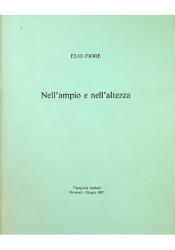 Nell ampio e nell altezza