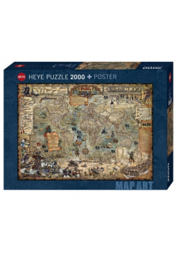 Puzzle 2000 Świat piratów (Puzzle+plakat)