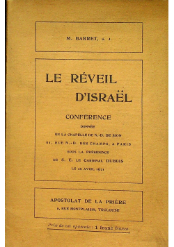 reveil d Israel 1921 r