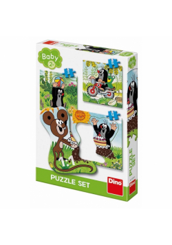 Puzzle Baby 3w1 Krecik i Przyjaciele na łące
