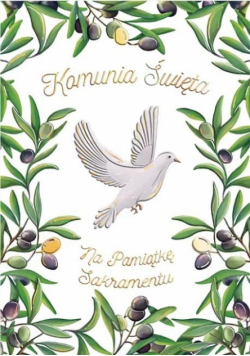 Karnet Komunia Gołąb z oliwkami