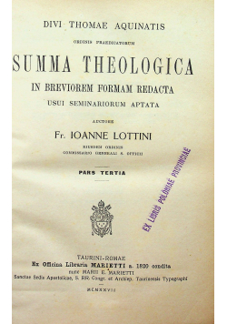 Summa theologica in breviorem formam redacta 3 1927 r.