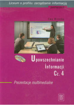 powszechnianie informacji część 4 Podręcznik z płytą DVD