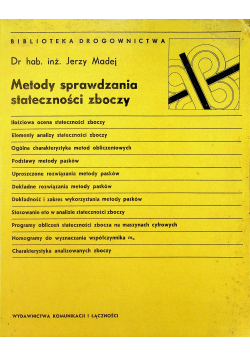 Metody sprawdzania stateczności zboczy