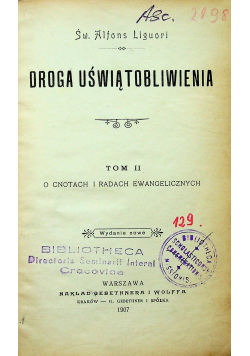 Droga Uświątobliwienia Tom II 1907 r.