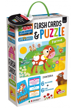 Zabawa i edukacja puzzle dziecięce i flashcards - Farma