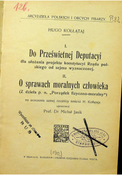 Do Prześwietnej Deputacyi / Bard Polski 1975 r. / O miłości ojczyzny1907 r.