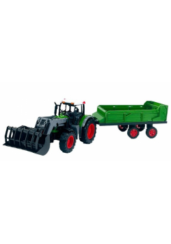 Traktor z turem i rozrzutnikiem