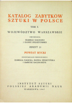Katalog zabytków sztuki w Polsce tom X zeszyt 21
