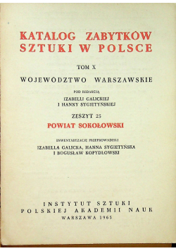 Katalog zabytków sztuki w Polsce Tom X województwo Warszawskie zeszyt 12