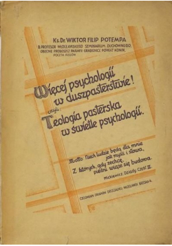 Więcej psychologii w duszpasterstwie  1938 r